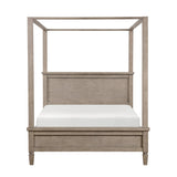 Marceline Gray Oak Eastern King Canopy Platform Bed by Homelegance at Eve Furniture