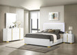 Marceline White 4-Piece Eastern King Bedroom Set with LED Headboard by Coaster at Eve Furniture