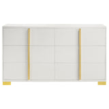Marceline White 4-Piece Eastern King Bedroom Set with LED Headboard by Coaster at Eve Furniture