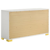 Marceline White 4-Piece Eastern King Bedroom Set with LED Headboard by Coaster at Eve Furniture