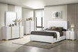 Marceline White 5-Piece Eastern King Bedroom Set with LED Headboard by Coaster at Eve Furniture