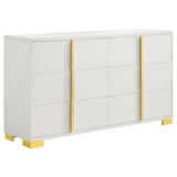 Marceline White 5-Piece Eastern King Bedroom Set with LED Headboard by Coaster at Eve Furniture