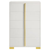 Marceline White 5-Piece Full Bedroom Set with LED Headboard by Coaster at Eve Furniture