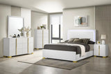 Marceline White 5-Piece Full Bedroom Set with LED Headboard by Coaster at Eve Furniture