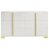 Marceline White 5-Piece Full Bedroom Set with LED Headboard by Coaster at Eve Furniture