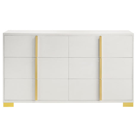 Marceline White 6-drawer Dresser by Coaster at Eve Furniture
