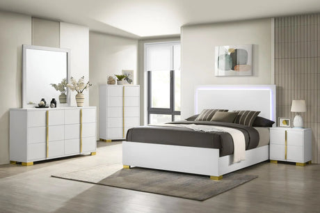 Marceline White Dresser Mirror by Coaster at Eve Furniture
