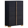 Marceline 5-drawer Chest Black by Coaster at Eve Furniture