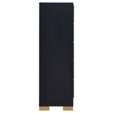 Marceline 5-drawer Chest Black by Coaster at Eve Furniture