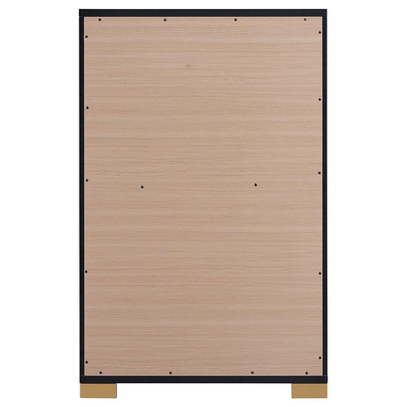 Marceline 5-drawer Chest Black by Coaster at Eve Furniture