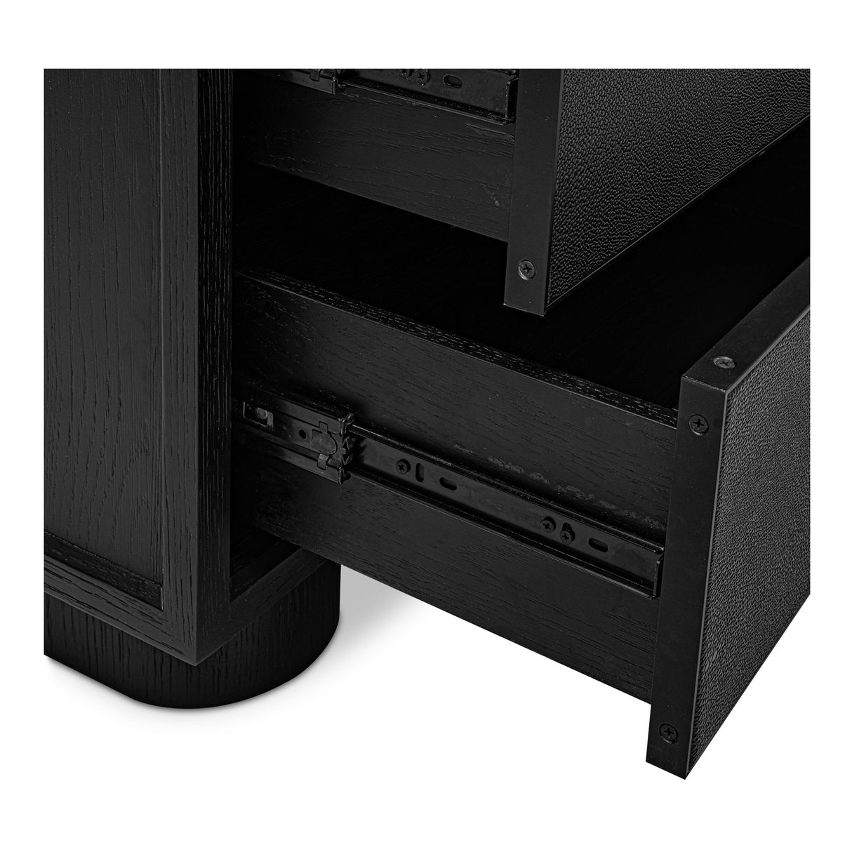 Marcelle Black Nightstand by MOES at Eve Furniture