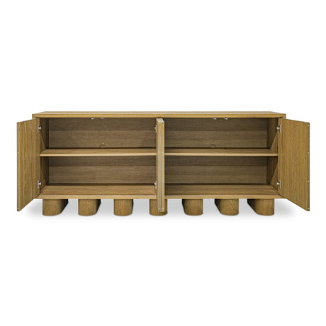 Marcelle White/Natural Sideboard by MOES at Eve Furniture