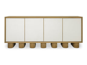 Marcelle White/Natural Sideboard by MOES at Eve Furniture