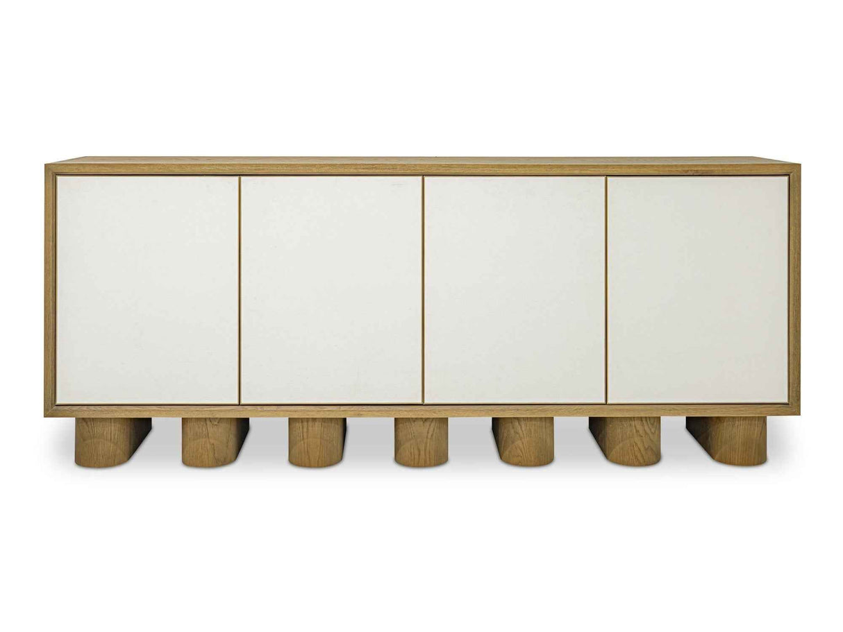 Marcelle White/Natural Sideboard by Moe's Home at Eve Furniture