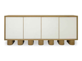 Marcelle White/Natural Sideboard by Moe's Home at Eve Furniture