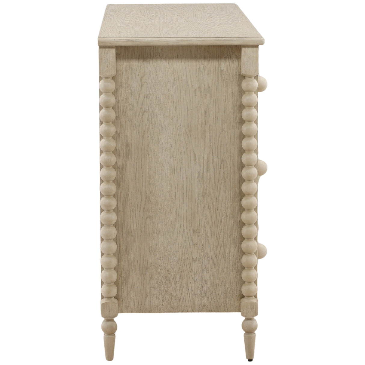 Marcellina 6 Drawer Dresser, White Wash by Dovetail at Eve Furniture