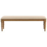 Marcellina Bench, Beige by Dovetail at Eve Furniture