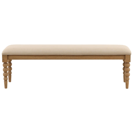 Marcellina Bench, Beige by Dovetail at Eve Furniture
