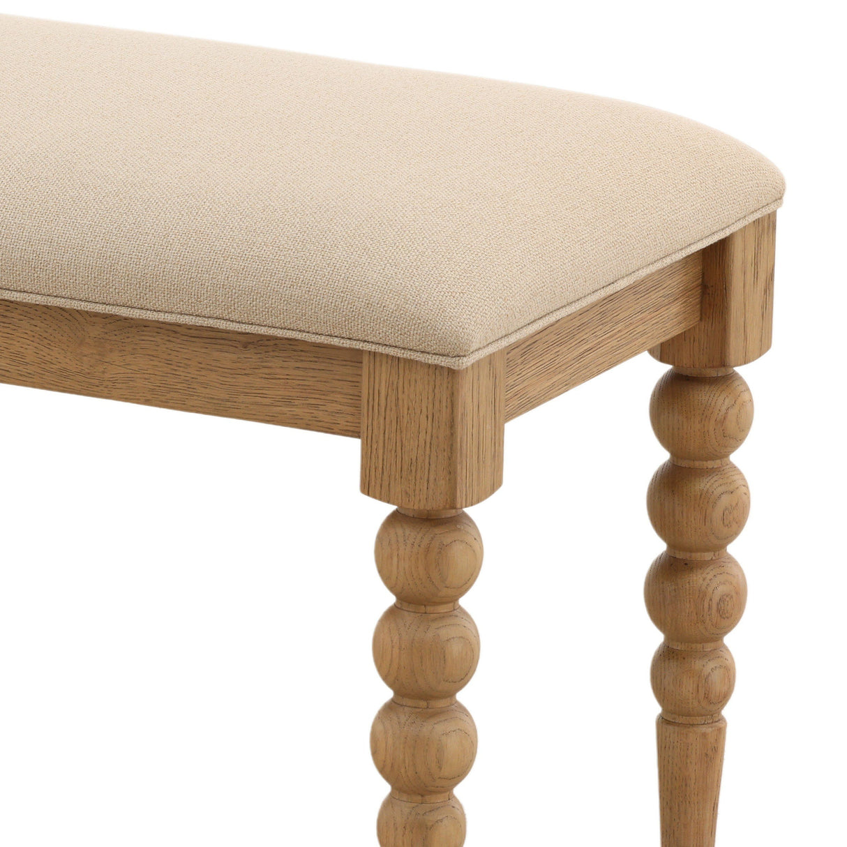 Marcellina Bench, Beige by Dovetail at Eve Furniture