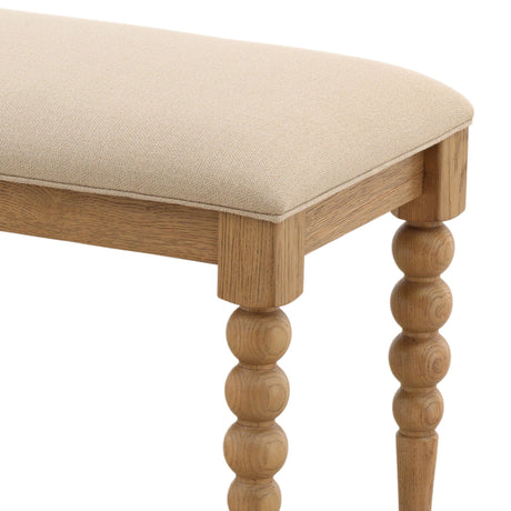 Marcellina Bench, Beige by Dovetail at Eve Furniture