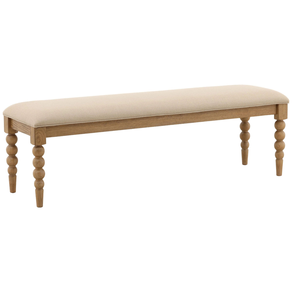 Marcellina Bench, Beige by Dovetail at Eve Furniture