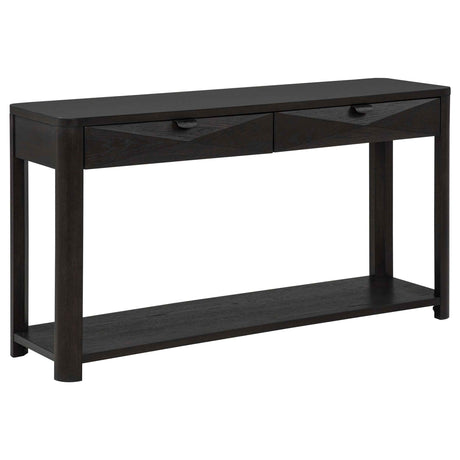 Marcelo Coffee Sofa Console Table with 2 Drawers and Shelf by Coaster at Eve Furniture