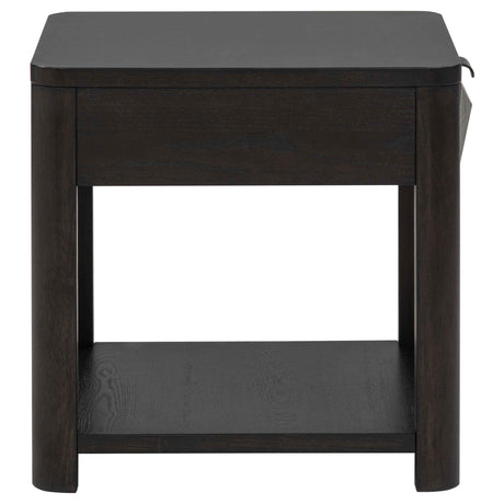 Marcelo Coffee Wood End Table with Drawer and Shelf by Coaster at Eve Furniture