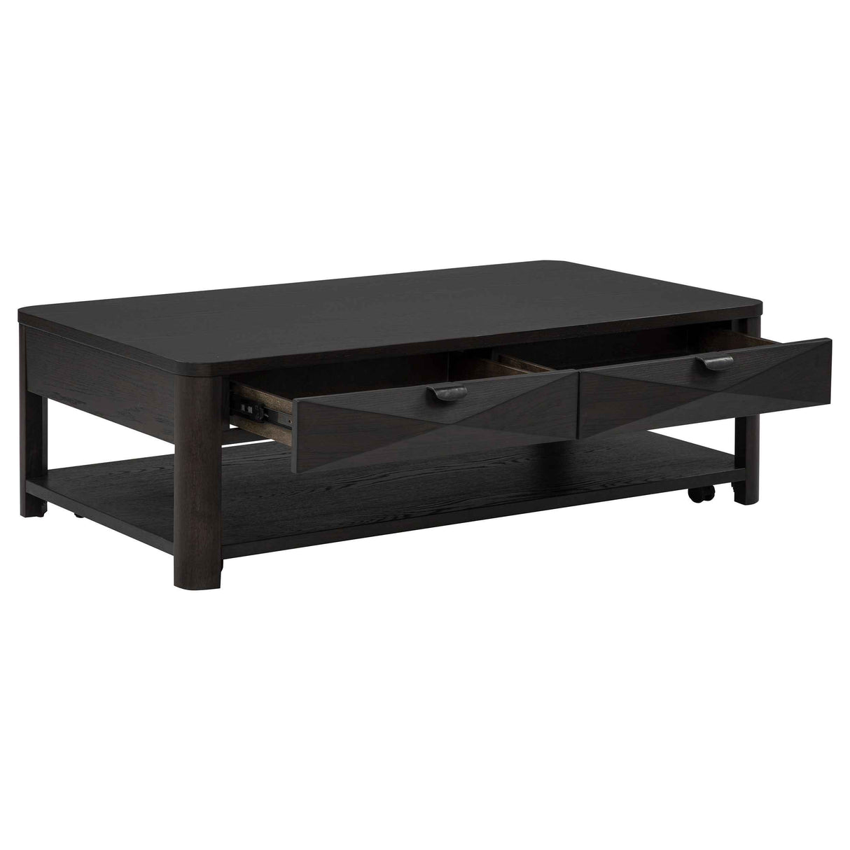 Marcelo Coffee Wood Table with 2 Drawers and Shelf by Coaster at Eve Furniture