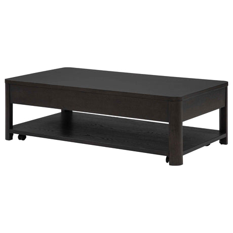 Marcelo Coffee Wood Table with 2 Drawers and Shelf by Coaster at Eve Furniture
