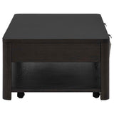 Marcelo Coffee Wood Table with 2 Drawers and Shelf by Coaster at Eve Furniture