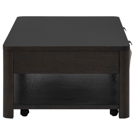 Marcelo Coffee Wood Table with 2 Drawers and Shelf by Coaster at Eve Furniture