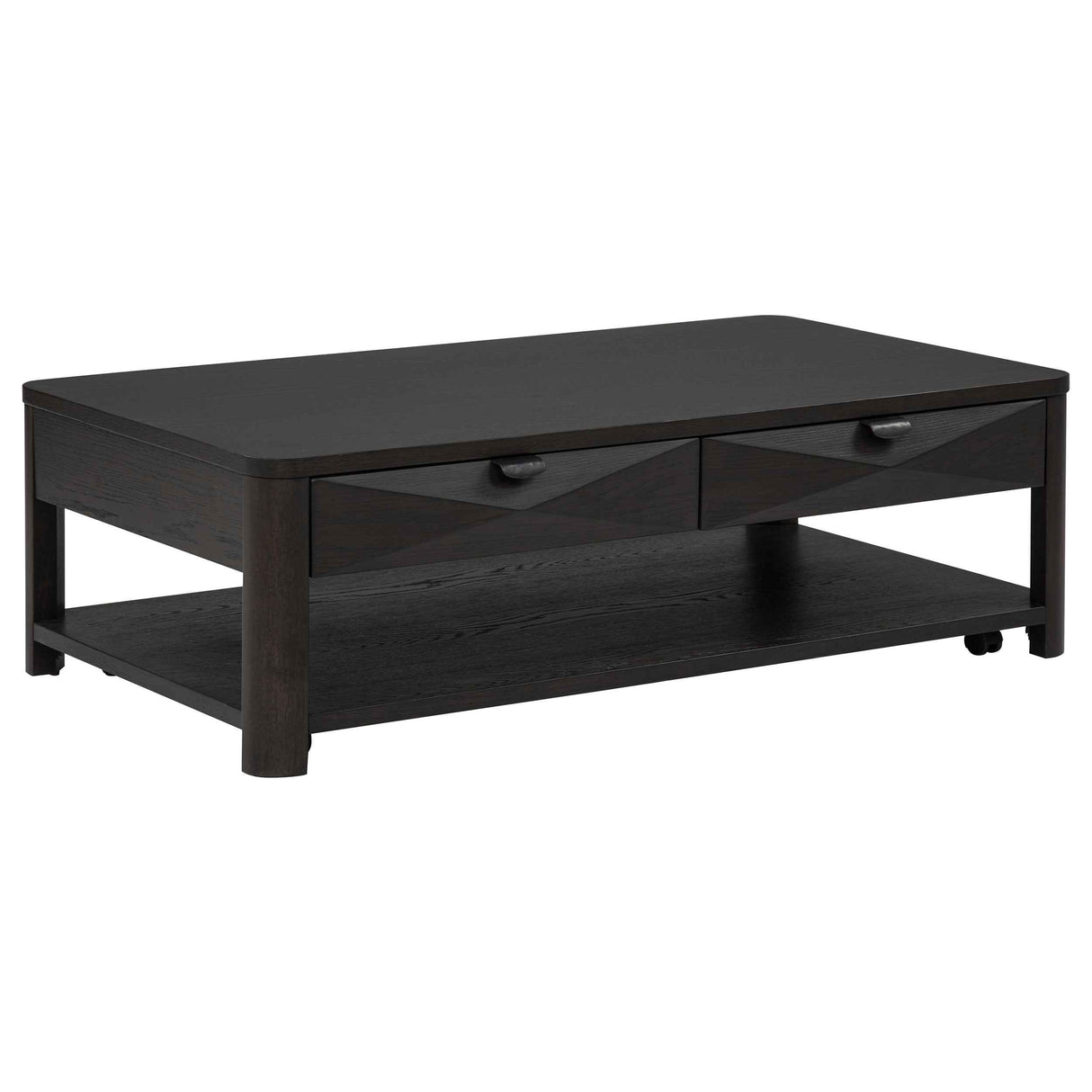 Marcelo Coffee Wood Table with 2 Drawers and Shelf by Coaster at Eve Furniture