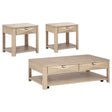 Marcelo Light Elm 3-piece Coffee Table Set with Storage by Coaster at Eve Furniture