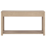 Marcelo Light Elm Sofa Console Table with 2 Drawers and Shelf by Coaster at Eve Furniture