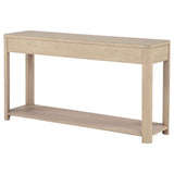 Marcelo Light Elm Sofa Console Table with 2 Drawers and Shelf by Coaster at Eve Furniture