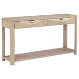 Marcelo Light Elm Sofa Console Table with 2 Drawers and Shelf by Coaster at Eve Furniture