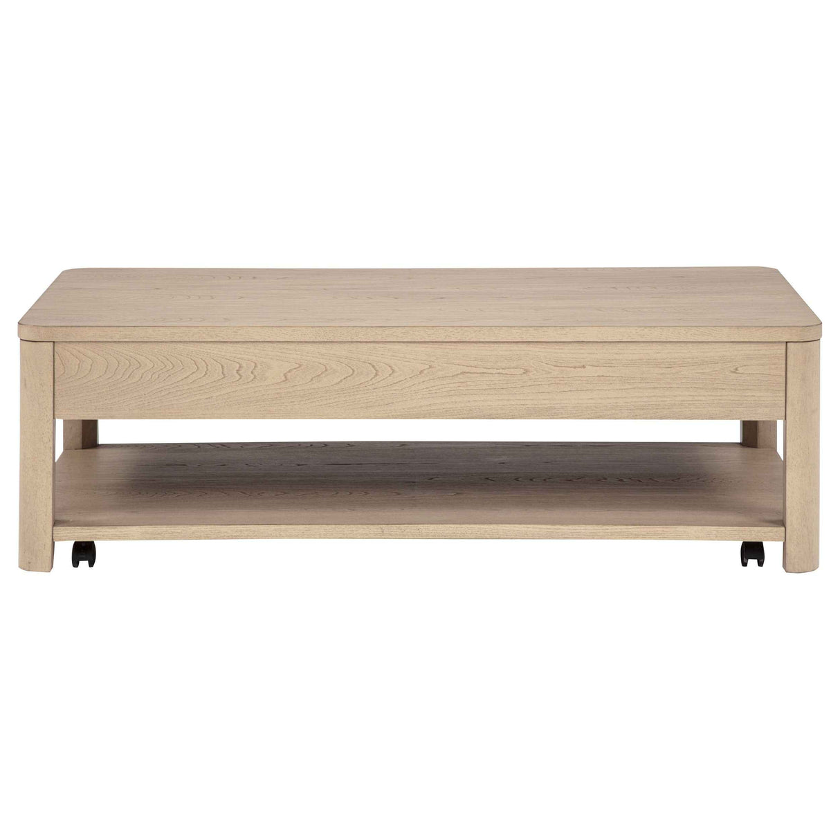 Marcelo Light Elm Wood Coffee Table with 2 Drawers and Shelf by Coaster at Eve Furniture