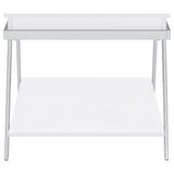 Marcia White 3-Piece High Gloss Lift Top Coffee and End Table Set by Coaster at Eve Furniture