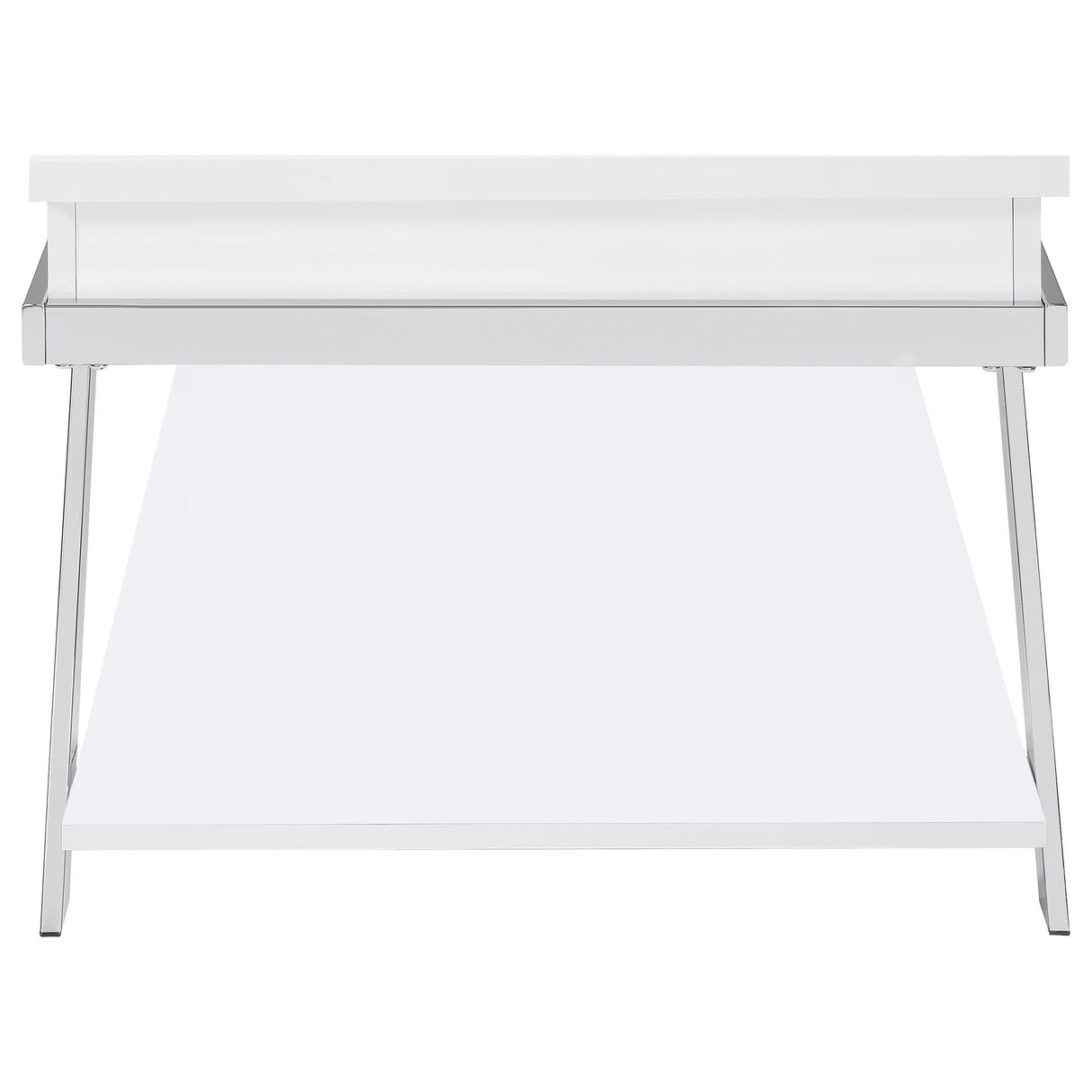 Marcia White 3-Piece High Gloss Lift Top Coffee and End Table Set by Coaster at Eve Furniture