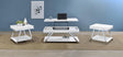 Marcia White 3-Piece High Gloss Lift Top Coffee and End Table Set by Coaster at Eve Furniture