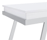 Marcia Wood Rectangular Lift Top Coffee Table White High Gloss and Chrome by Coaster at Eve Furniture