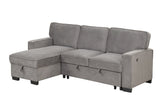 Marcos Gray Sectional With Pull-Out Bed