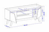 Marcus 53.14 TV Stand in Greige and Nature by Manhattan Comfort at Eve Furniture