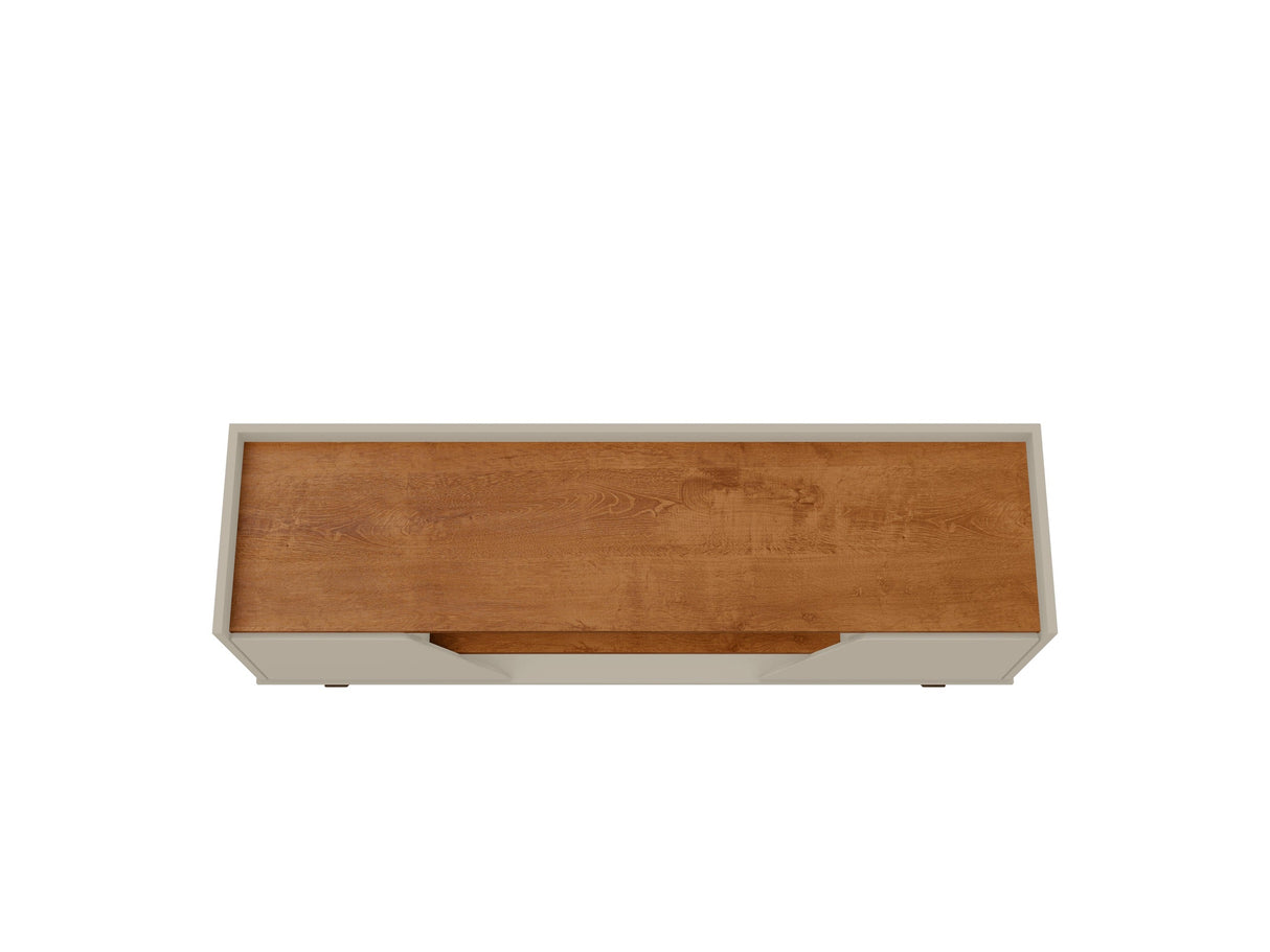 Marcus 53.14 TV Stand in Greige and Nature by Manhattan Comfort at Eve Furniture