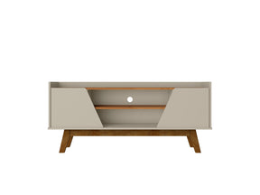 Marcus 53.14 TV Stand in Greige and Nature by Manhattan Comfort at Eve Furniture
