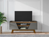 Marcus 53.14 TV Stand in Grey and Nature by Manhattan Comfort at Eve Furniture
