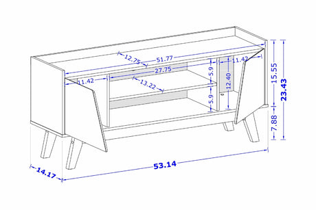 Marcus 53.14 TV Stand in Grey and Nature by Manhattan Comfort at Eve Furniture