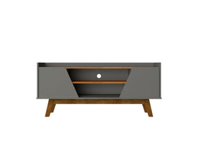 Marcus 53.14 TV Stand in Grey and Nature by Manhattan Comfort at Eve Furniture