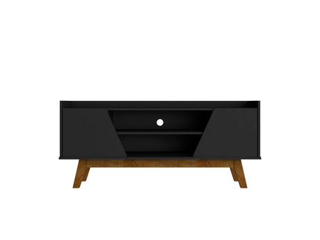 Marcus 53.14 TV Stand in Matte Black by Manhattan Comfort at Eve Furniture