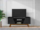 Marcus 53.14 TV Stand in Matte Black by Manhattan Comfort at Eve Furniture